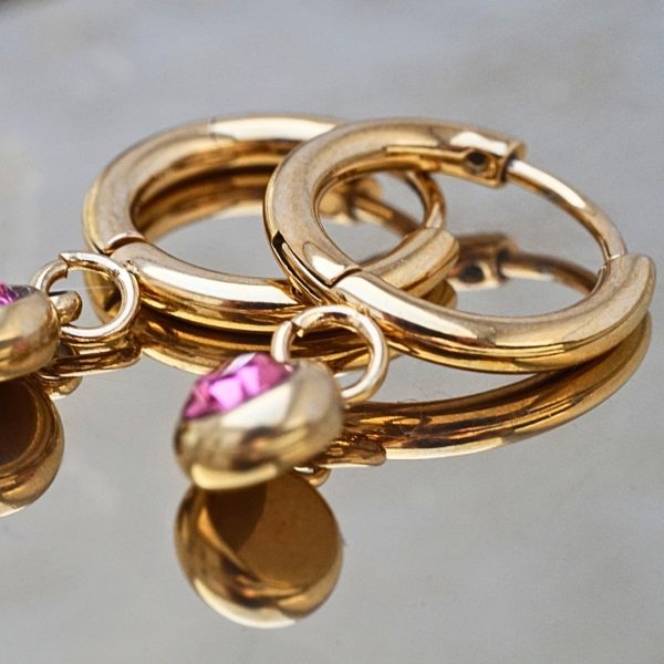 Gleaming Gem Hoops