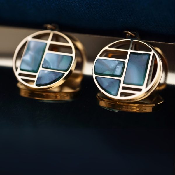 Maya Emerald Mosaic Earrings