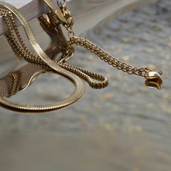 Slinky Herringbone Double Necklace